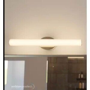 NEW! Globe 24" LED Wall Light Bar, Ambiance Select, with Dimmable Remote- Chrome